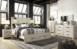 Cambeck Whitewash Panel Bedroom Set with Storage King 3: Bed, Dresser, Mirror from Decor Furniture