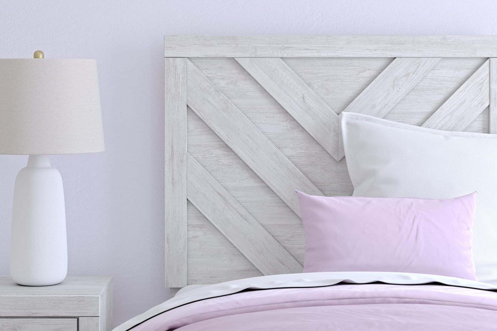 Cayboni Whitewash Panel Bedroom Set variant image