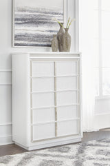 Chalanna White Upholstered Storage Bedroom Set from Decor Furniture