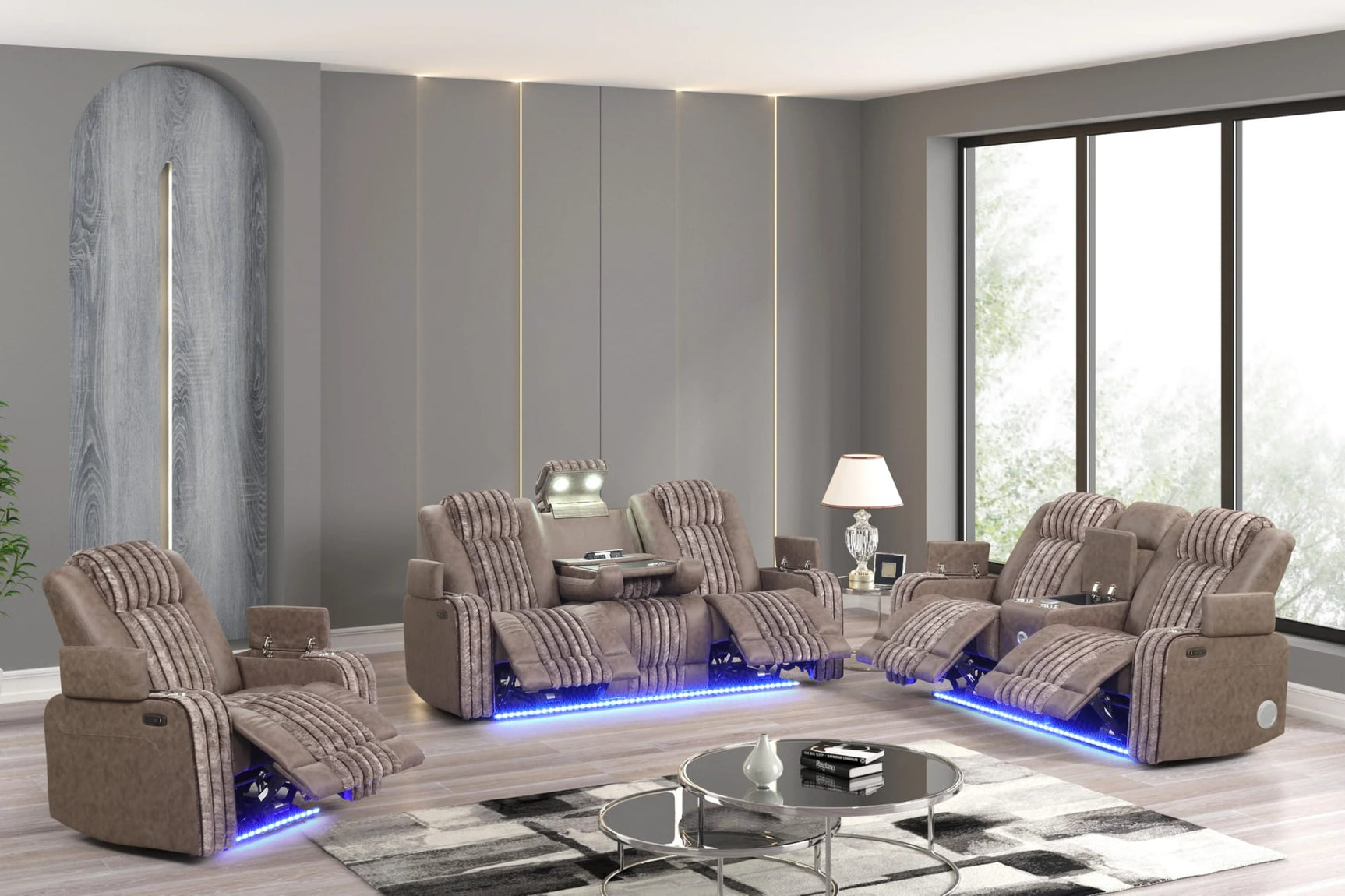 Classic Brown 3-Piece Power Reclining Set from Decor Furniture