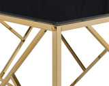 Comisso Contemporary 3-Piece Tempered Glass Coffee Table Set Gold view 8