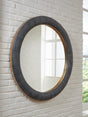 Corinsworth Charcoal/Brass Finish Accent Mirror from Decor Furniture