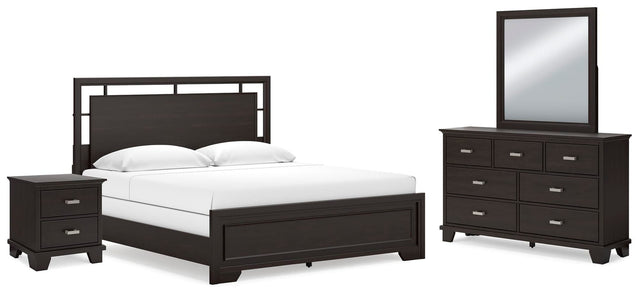 Covetown Dark Brown Panel Bedroom Set from Decor Furniture