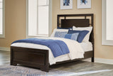 Covetown Dark Brown Panel Bedroom Set Full 3: Bed, Dresser, Mirror from Decor Furniture