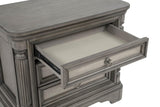 Cresswell 3-drawer Nightstand Bedside Table Weathered Taupe view 12