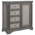 Cresswell 4-drawer Door Chest with Hidden Storage Weathered Taupe from Decor Furniture
