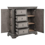 Cresswell 4-drawer Door Chest with Hidden Storage Weathered Taupe view 2