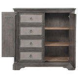 Cresswell 4-drawer Door Chest with Hidden Storage Weathered Taupe view 4