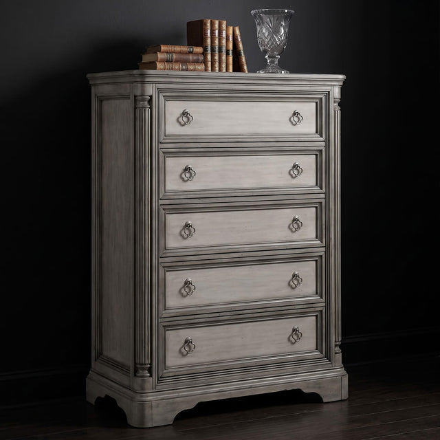 Cresswell 5-drawer Chest of Drawers Weathered Taupe view 2