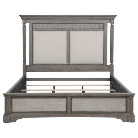 Cresswell Eastern King Upholstered Panel Bed Weathered Taupe view 4