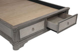 Cresswell Eastern King Upholstered Storage Platform Bed Weathered Taupe view 10