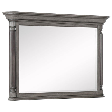 Cresswell Rectangular Dresser Mirror Weathered Taupe from Decor Furniture