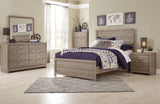 Culverbach Gray Panel Bedroom Set with King, Queen, and Full Options King 3: Bed, Dresser, Mirror from Decor Furniture