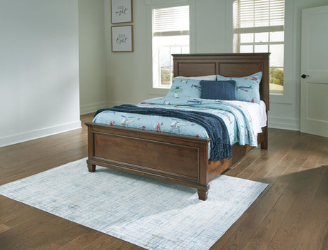 Danabrin Brown Panel Bedroom Set Full 3: Bed, Dresser, Mirror from Decor Furniture