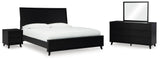 Danziar Black Panel Bedroom Set from Decor Furniture