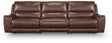 DeepWakes Canyon Leather 3-Piece Power Reclining Sectional view 3