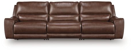 DeepWakes Canyon Leather 3-Piece Power Reclining Sectional view 3