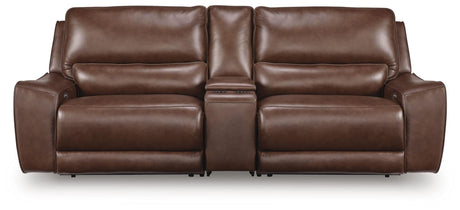 DeepWakes Canyon Leather 3-Piece Power Reclining Sectional view 4
