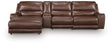 DeepWakes Canyon Leather 4-Piece Reclining Sectional with Chaise and Storage Console view 4
