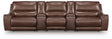 DeepWakes Canyon Leather 5-Piece Power Reclining Sectional view 4