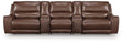 DeepWakes Canyon Leather 5-Piece Reclining Sectional with Storage Consoles view 4
