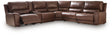 DeepWakes Canyon Leather 6-Piece Power Reclining Sectional from Decor Furniture