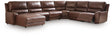 DeepWakes Canyon Leather 6-Piece Reclining Sectional with Chaise view 3