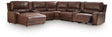 DeepWakes Canyon Leather 7-Piece Reclining Sectional with Chaise and Storage Consoles view 4