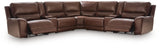 DeepWakes Canyon Leather 7-Piece Reclining Sectional with Storage Consoles view 4
