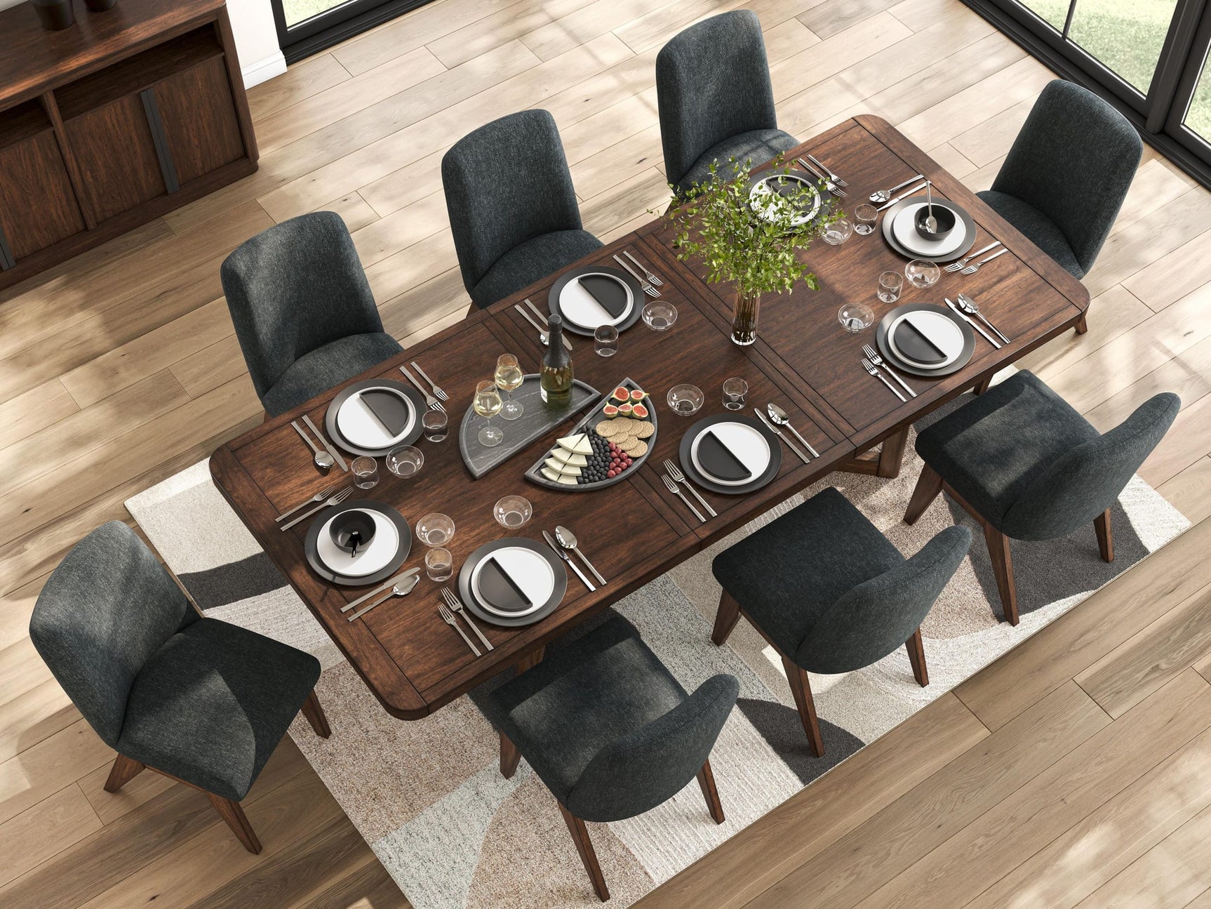 Dilenno Dark Brown Dining Set from Decor Furniture