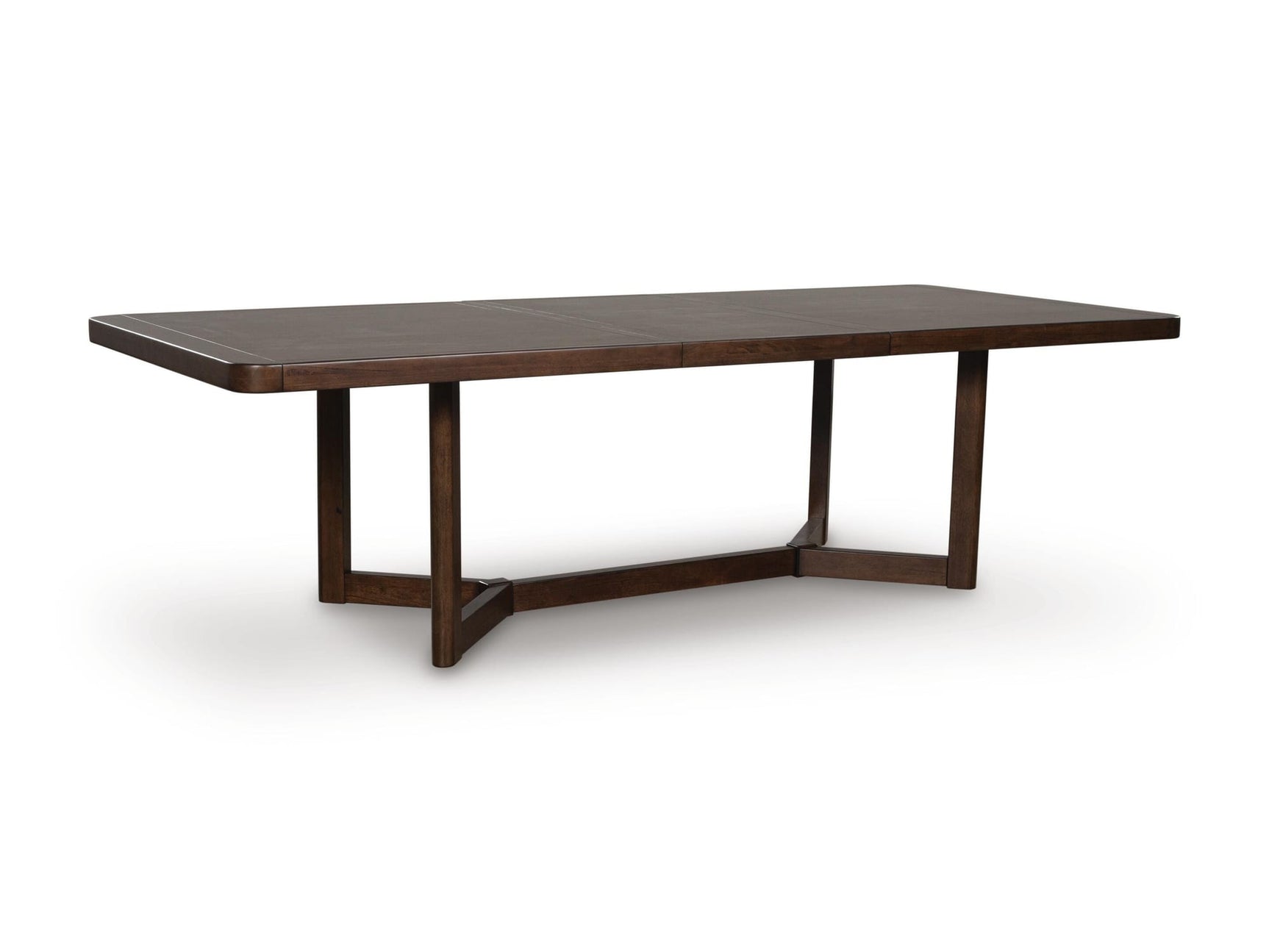 Dilenno Dark Brown Dining Set angled view
