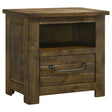 Doherty 1-drawer Nightstand Bedside Table Rustic Brown from Decor Furniture