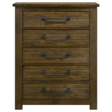 Doherty 5-drawer Chest of Drawers Rustic Brown view 2