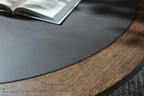 Dontayne Warm Brown Coffee Table detail view