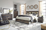 Drystan Multi Bookcase Bedroom Set with LED Headboard - Queen and Full Sizes King 3: Bed, Dresser, Mirror from Decor Furniture