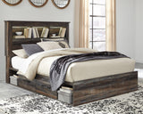 Drystan Multi Bookcase Bedroom Set with Storage King 3: Bed, Dresser, Mirror from Decor Furniture