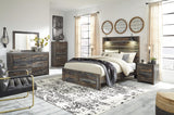 Drystan Multi Panel Bedroom Set Queen 5: Bed, Dresser, Mirror, Chest, NightStand from Decor Furniture