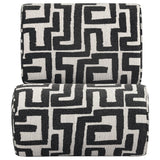 Eimer Geometric Jacquard Accent Chair Black view 2