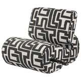 Eimer Geometric Jacquard Accent Chair Black view 3