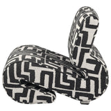 Eimer Geometric Jacquard Accent Chair Black view 4
