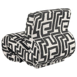 Eimer Geometric Jacquard Accent Chair Black view 5