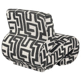 Eimer Geometric Jacquard Accent Chair Black view 6