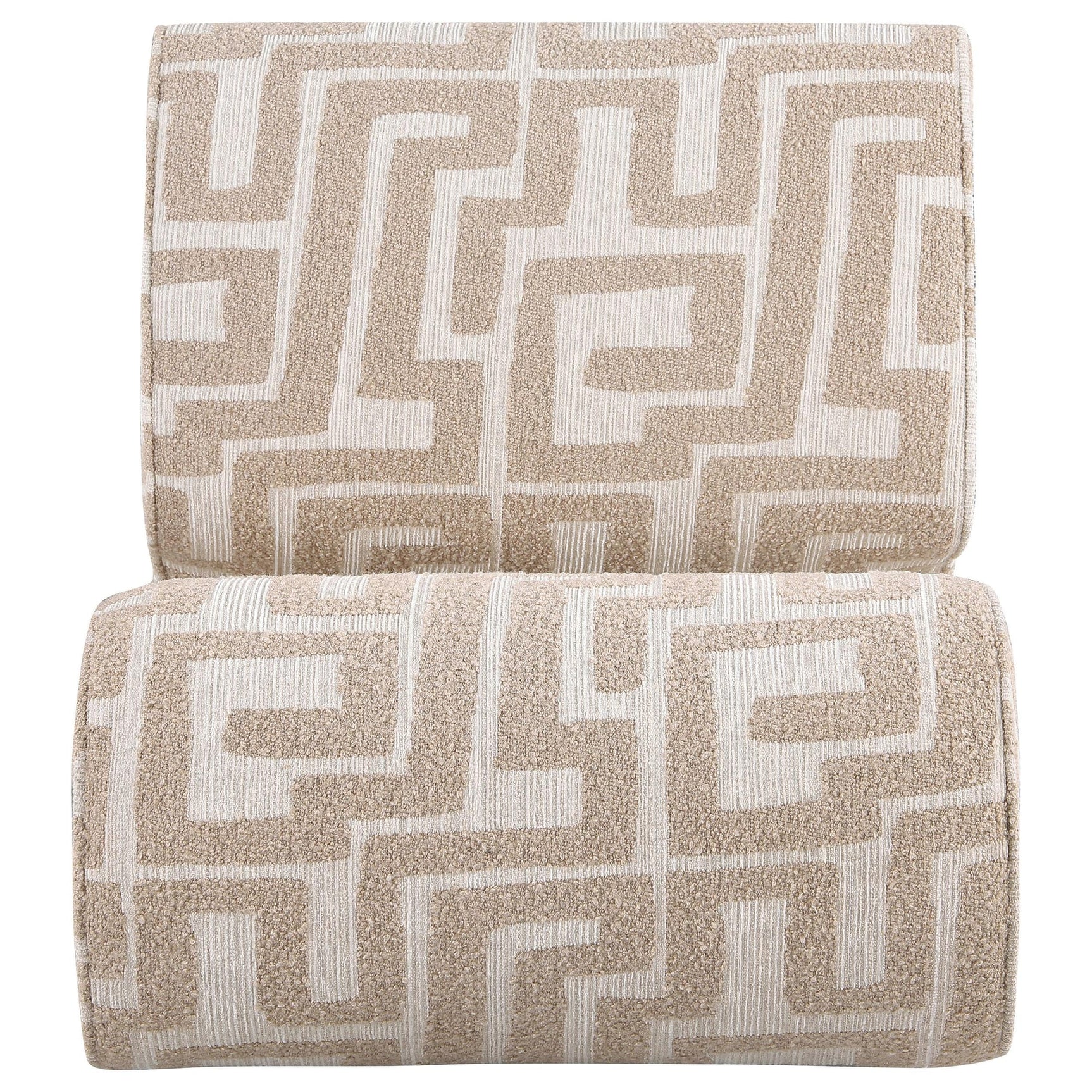 Eimer Geometric Jacquard Accent Chair Camel view 2