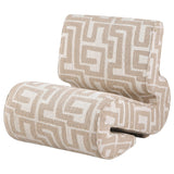Eimer Geometric Jacquard Accent Chair Camel view 3