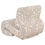 Eimer Geometric Jacquard Accent Chair Camel view 5