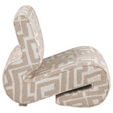 Eimer Geometric Jacquard Accent Chair Camel view 7