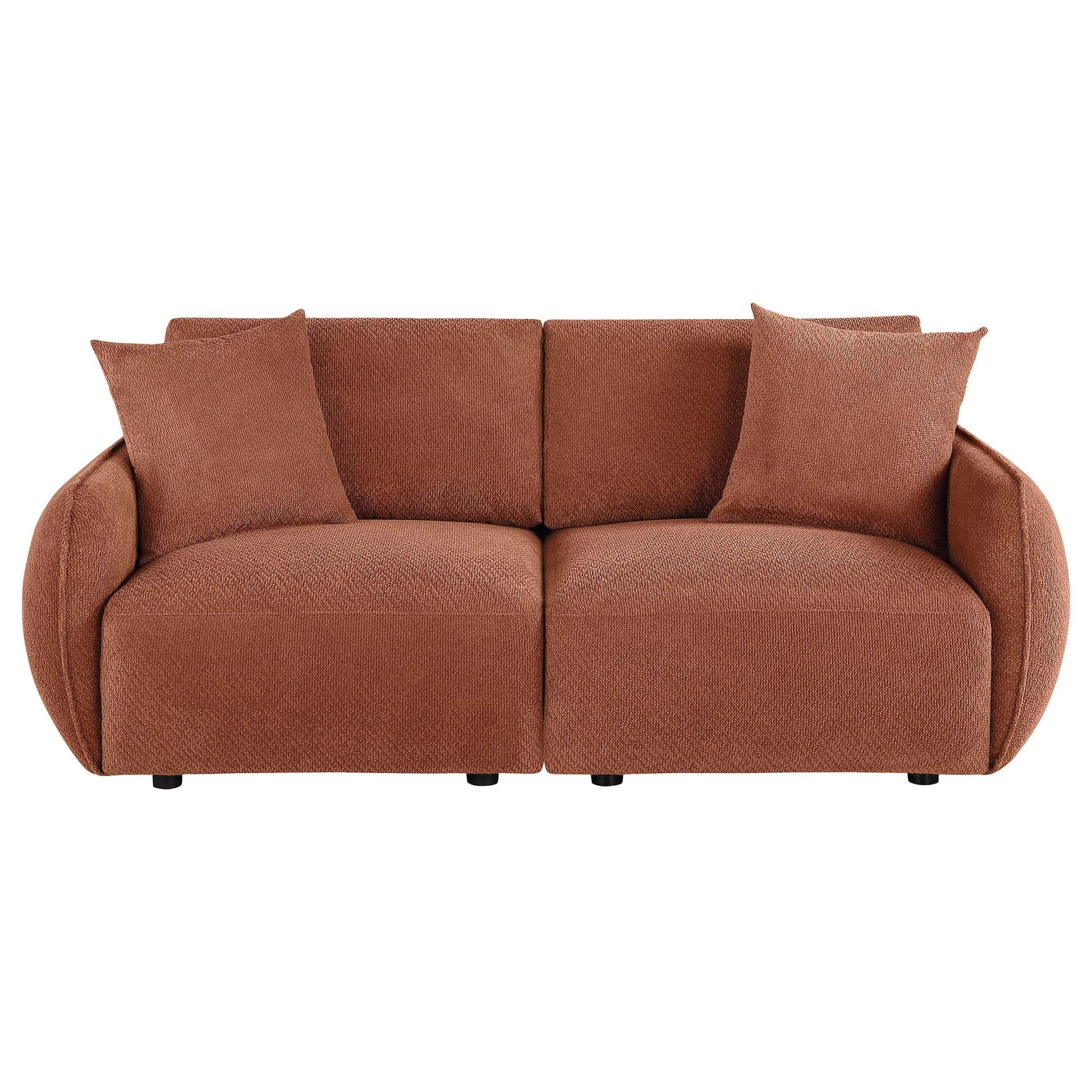 Elysia Fabric Upholstered Modular Lounge Loveseat Coral view 3