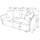 Elysia Fabric Upholstered Modular Lounge Loveseat Coral view 10