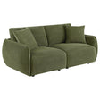 Elysia Fabric Upholstered Modular Lounge Loveseat Green from Decor Furniture
