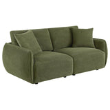 Elysia Fabric Upholstered Modular Lounge Loveseat Green from Decor Furniture